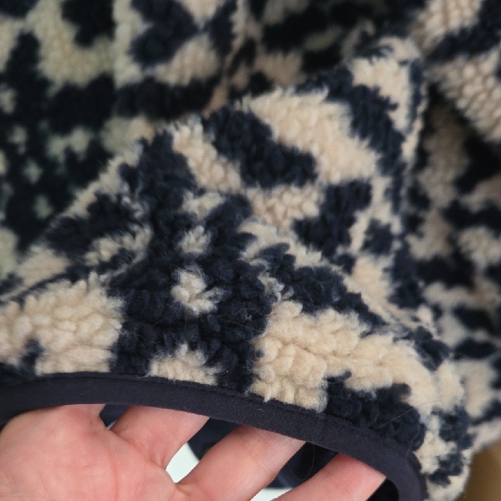 Herizon Sherpa Navy & Cream Fleece Jacket - Picture 11 of 15